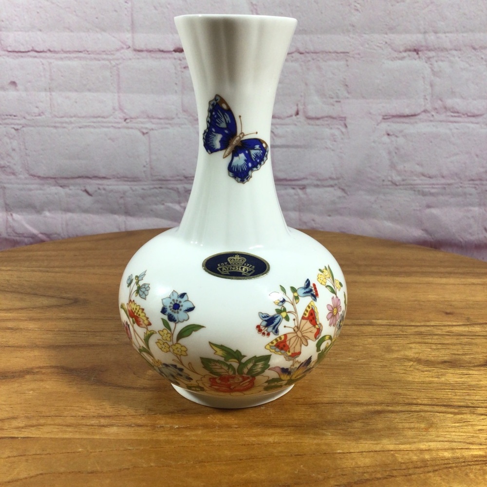 Vintage Bone China Aynsley Cottage Garden Bud Vase